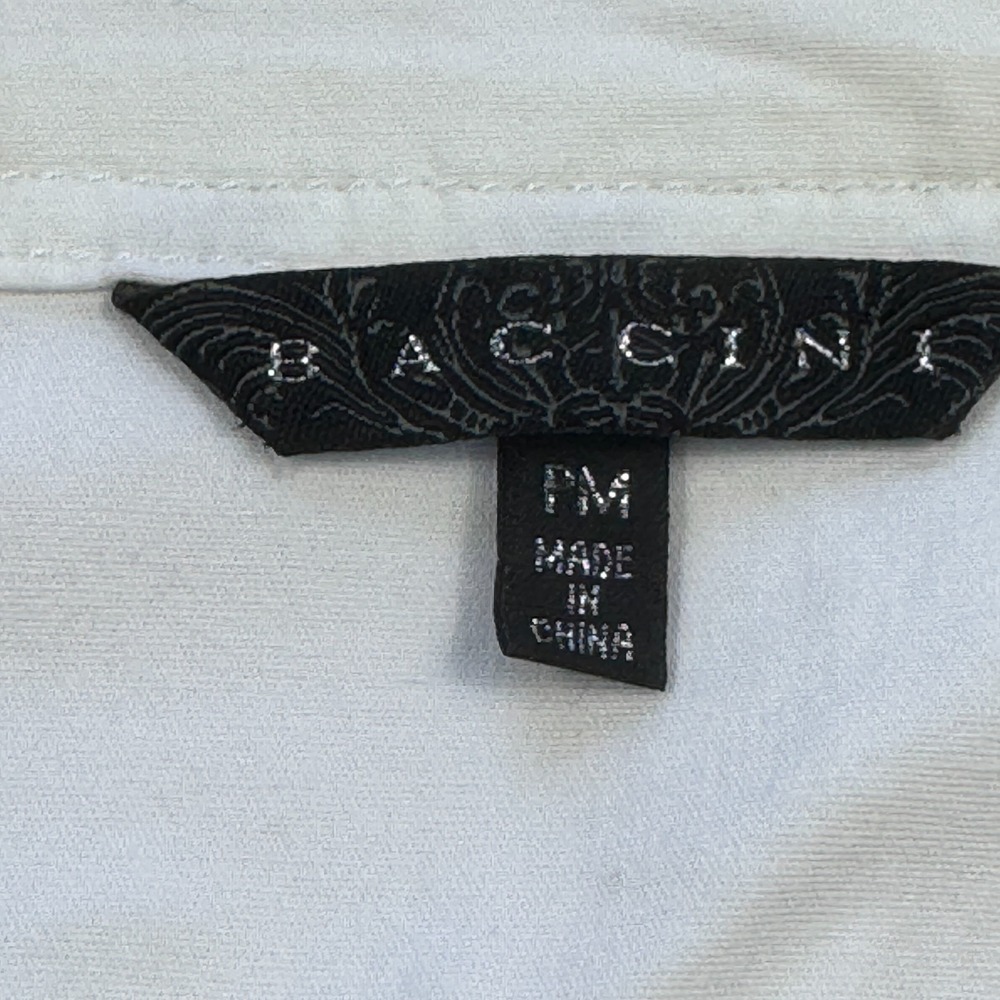 Baccini White Grommet Jacket‎ Womens Petite Medium PM Cotton Stretch Lightweight - Picture 3 of 13